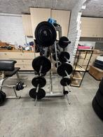 Gewichten/ baar rek zonder gewichten of baren, Sport en Fitness, Ophalen, Zo goed als nieuw
