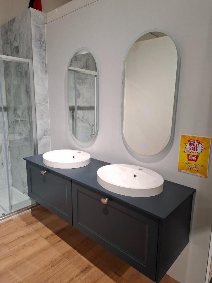 Badkamer meubel 160 cm - Toonzaalmodel -50%, Huis en Inrichting, Badkamer | Badkamermeubels, Nieuw, Wastafelkast, 150 tot 200 cm