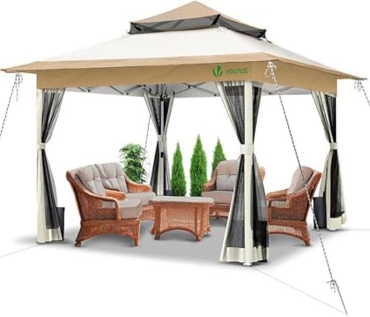 Tuinpaviljoen voor buiten  met muggennet | Nieuw, Tuin en Terras, Partytenten, Paviljoen, 2 meter of meer, Minder dan 4 meter