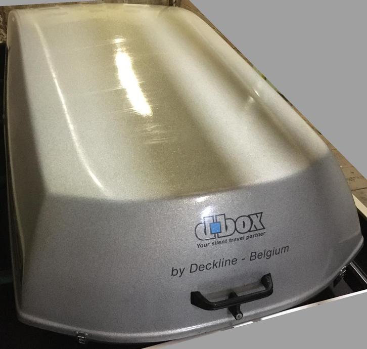 Dakkoffer Deckline d-box grijs, Autos : Divers, Coffres de toit, Comme neuf, Enlèvement