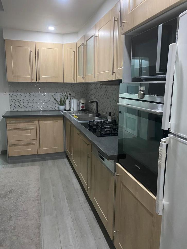 Armoire de cuisine, Maison & Meubles, Cuisine | Cuisines complètes, Utilisé, Cuisine d'angle, Brun, Synthétique, Enlèvement