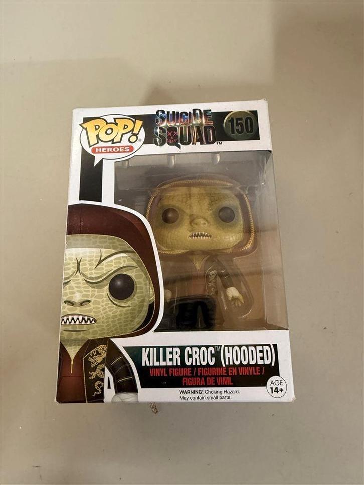 Funko pop - Suicide squad - Killer croc hooded - 150, Verzamelen, Poppetjes en Figuurtjes, Zo goed als nieuw, Ophalen of Verzenden