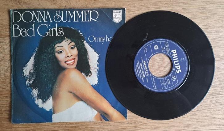 Donna Summer - Bad Girls, Cd's en Dvd's, Vinyl Singles, Gebruikt, Single, R&B en Soul, 7 inch, Ophalen of Verzenden