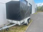 Aanhangwagen - dubbelasser met kooi en zeil, Auto diversen, Aanhangers en Bagagewagens, Ophalen, Gebruikt