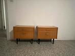 Set van 2 vintage nachtkastjes, Huis en Inrichting, Slaapkamer | Nachtkastjes, Ophalen, Gebruikt