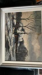 Winterlandschap Ricky Damen, Antiek en Kunst, Ophalen