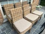 6 stoelen in riet met kussen, Ophalen, Riet of Rotan, Overige kleuren, Vijf, Zes of meer stoelen