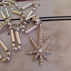 Echte Silver Ketting Weed, Ophalen, Verstelbaar, Zo goed als nieuw, Zilver