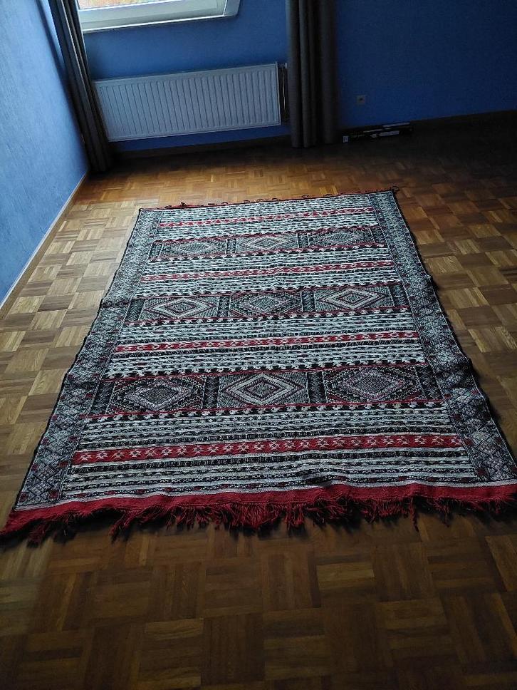 Tapisserie du Moyen Atlas, 170 x 250 cm, 100 % laine, Antiquités & Art, Tapis & Textile, Enlèvement