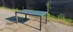 Antraciet Glazen tuin tafel, Tuin en Terras, Ophalen, Gebruikt, Rechthoekig, Aluminium