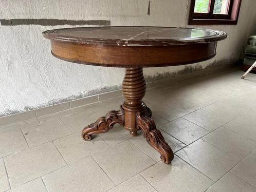 Ronde tafel met marmeren blad, antiek, Antiek en Kunst, Antiek | Meubels | Tafels, Ophalen