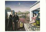 Carte postale - Peinture - Delvaux - Les phases de la lune, Envoi, Culture et Média