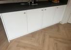 LANDELIJKE KEUKEN MET KOOKEILAND + APPARATUUR, Wit, Graniet of Steen, Dubbelwandige keuken, Ophalen of Verzenden