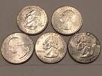 USA 5 x Quarter dollar lot 6, Ophalen of Verzenden