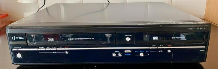 FUNAI WD6D DVD VIDEO CASSETTE PLAYER, Audio, Tv en Foto, DVD spelers, Gebruikt, Overige merken, Ophalen of Verzenden
