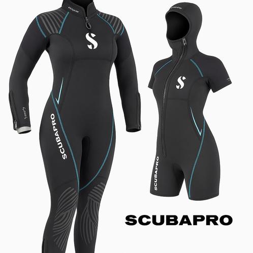 NIEUWSTAAT Dames Scubapro SET duikpak 7mm + vest 6mm, Watersport en Boten, Duiken, Zo goed als nieuw, Duikpak, Ophalen