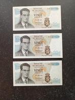 3 Prachtige kwaliteit 20 francs D´haese 1964, Postzegels en Munten, Bankbiljetten | België, Ophalen of Verzenden, Setje