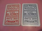 2 oude speelkaarten oude genever Rigolo (231), Verzamelen, Ophalen of Verzenden, Zo goed als nieuw, Speelkaart(en)
