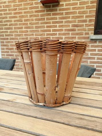 Vintage bamboe bloempot 