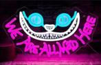 LED lamp neon stijl We Are All Mad Here (40x22cm), Verzamelen, Merken en Reclamevoorwerpen, Ophalen of Verzenden, Nieuw