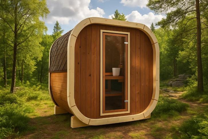 Moderne Cube Buitensauna SKOG ÜKS130 Thermowood, Hobby en Vrije tijd, Overige Hobby en Vrije tijd, Nieuw, Ophalen of Verzenden