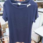 T-shirt nieuw blauw hartje studs Blugirl mt 40 (it 44), Manches courtes, Taille 38/40 (M), Bleu, Blugirl
