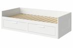 Bedbank Ikea Brimnes 80-160x200, Huis en Inrichting, Slaapkamer | Bedden, Ophalen, Wit, Twijfelaar, 200 cm