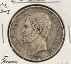 Belgique Leopold premier 5 francs 1851 avec point, Argent, Argent