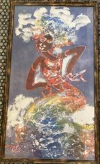 Batik - Indonesië - Java (Yogyakarta) - Dansende vrouw, Antiek en Kunst, Kunst | Niet-Westerse kunst, Ophalen