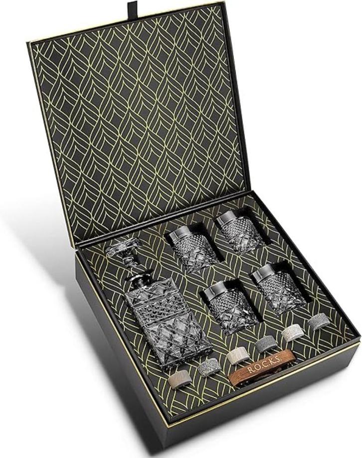 Whiskykaraf cadeauset SNELLE GRATIS LEVERING, Antiek en Kunst, Antiek | Glaswerk en Kristal, Verzenden