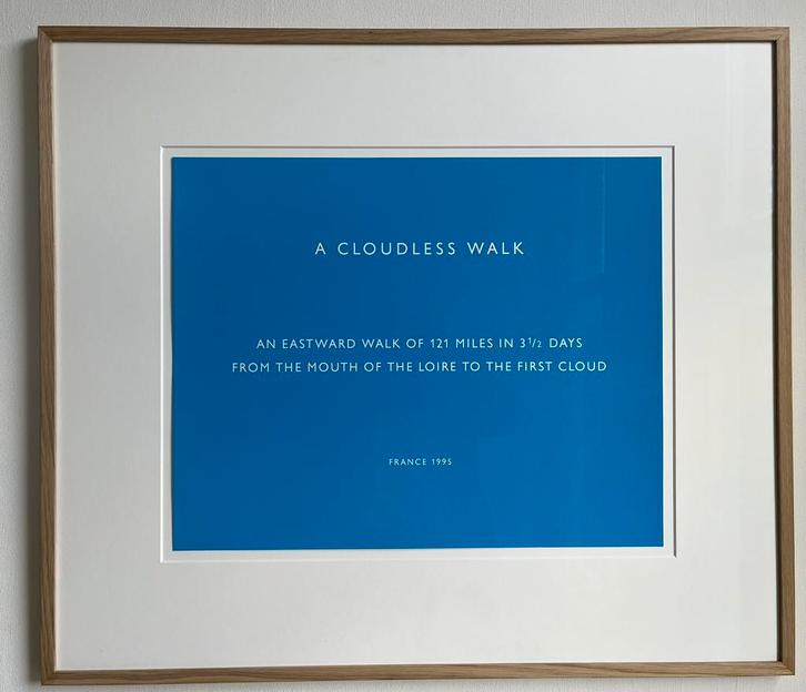 Sérigraphie de Richard Long «a cloudless walk » 1996, TV, Hi-fi & Vidéo, Photo | Cadres photo, Comme neuf, Envoi