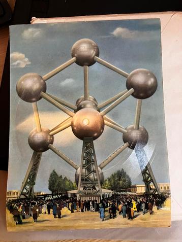 Expo 58 - 2 kaarten/45toeren plaat beschikbaar voor biedingen