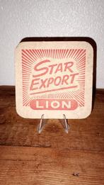 Brasserie bière ancien sous-bock Star Export Lion, Collections, Marques de bière, Autres marques, Autres types, Utilisé, Enlèvement ou Envoi