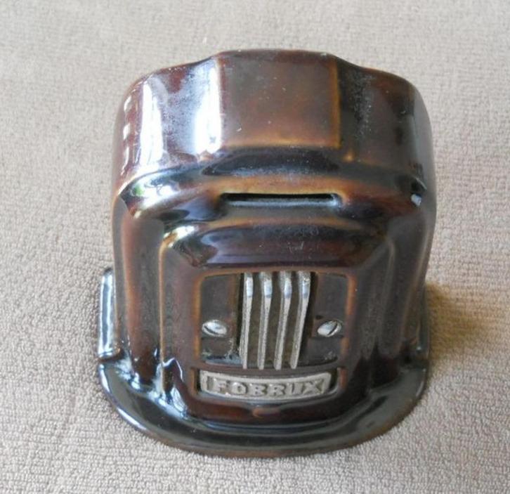 Tirelire en fonte émaillée FOBRUX, Verzamelen, Spaarpotten, Gebruikt, Ophalen of Verzenden