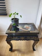Japans houten tafeltje, laqué zwart, versierd goud decor flo, Antiek en Kunst, Antiek | Meubels | Tafels, Ophalen