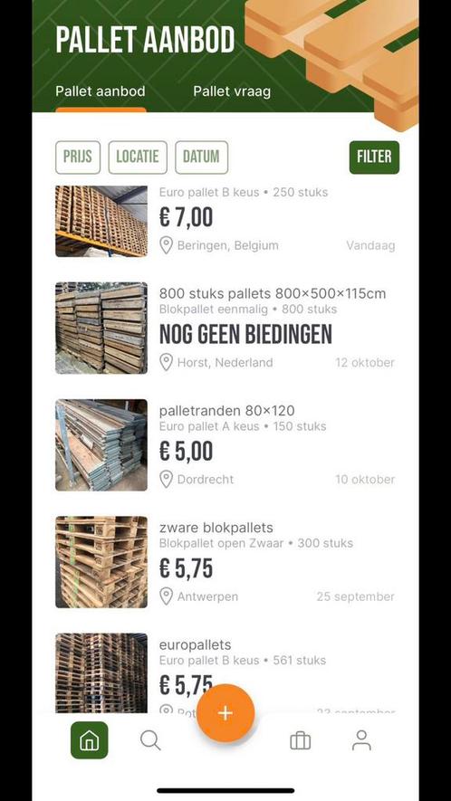 Déposez votre annonce sur « l'application Pallet », Bricolage & Construction, Bois & Planches, Comme neuf, Palette, Enlèvement ou Envoi