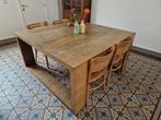 Table à manger en bois artisanale, 100 tot 150 cm, 100 tot 150 cm, Gebruikt, Ophalen