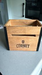 Cornet houten bierkrat, Verzamelen, Biermerken, Ophalen of Verzenden, Zo goed als nieuw