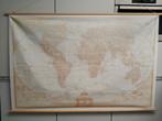 Wereldkaart - oprolbaar, Huis en Inrichting, Woonaccessoires | Wanddecoraties, Ophalen, Zo goed als nieuw