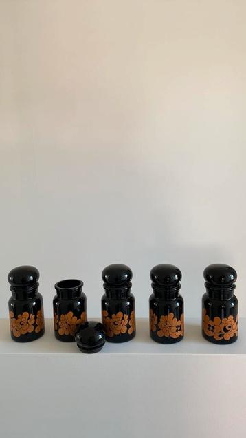 Retro glazen bewaarbokalen/ apothekerspotten beschikbaar voor biedingen
