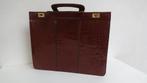 HANDTAS KROKO   JAREN 80, Handtassen en Accessoires, Tassen | Damestassen, Ophalen of Verzenden, Gebruikt, Bruin, Handtas