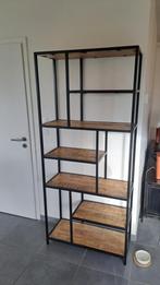 Etagère type industriel metal noir et bois, Maison & Meubles, Enlèvement, Comme neuf