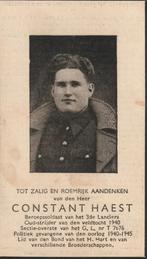 Oorlog Neuengamme 1945 Constant Haest, Verzamelen, Bidprentjes en Rouwkaarten, Ophalen of Verzenden