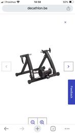 Rollentrainer B’twin + beschermmat Virtufit + voorwielsteun, Ophalen, Zo goed als nieuw