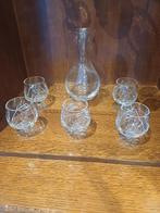 Carafe et 5 verre à cognac, Antiquités & Art, Enlèvement