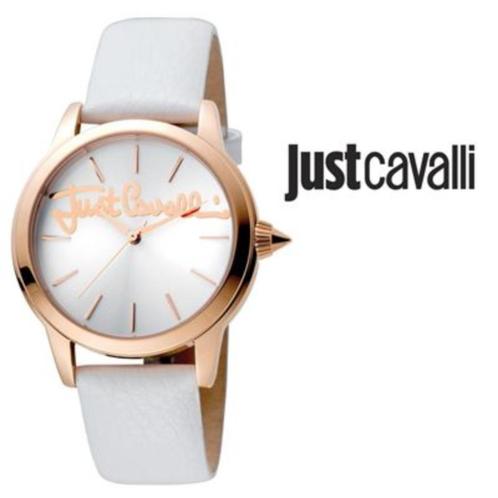 Nieuw in doos - Just Cavalli dameshorloge wit leder, Handtassen en Accessoires, Horloges | Dames, Nieuw, Polshorloge, Overige merken