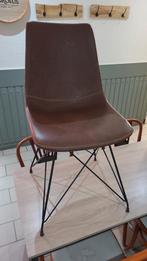 Eetkamerstoelen lederlook. Cognackleur, Huis en Inrichting, Stoelen, Ophalen, Gebruikt