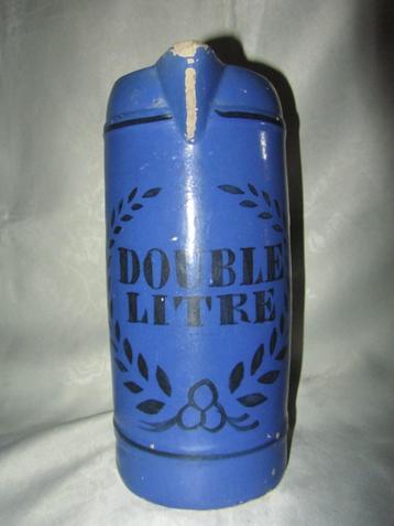 Oude Brusselse keramische kruik, 2 liter, 19e eeuw! beschikbaar voor biedingen