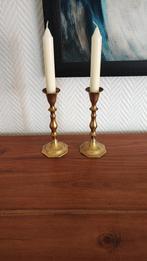 deux chandeliers en cuivre pour longues bougies, Enlèvement ou Envoi, Cuivre