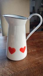 Valentijn harten kan wit emaille, Antiek en Kunst, Ophalen of Verzenden